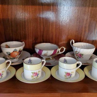 7 Tea Cups with Saucers
Includes Rosina, EB Foley, Royal Vale and Other China
