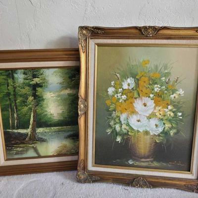 2 Framed Painted Canvases
Measures Approx 22"Ã—25.5", 21"Ã—25"