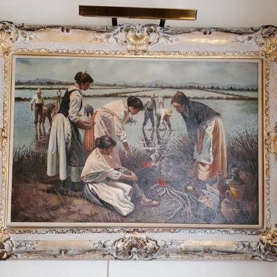 Signed Framed Painting by H. Robertson
Measures approx. 34"x44"