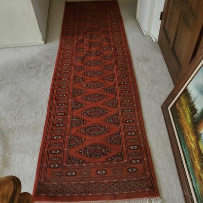 Authentic 100% Wool Runner Rug Hand Woven
Authentic Oriental Rug measures 116" long 33" wide