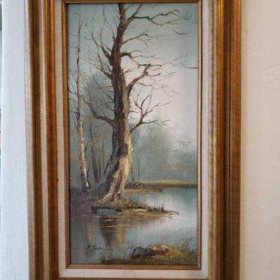 Framed Painted Artwork
Measures Approx 19Ã—31, Signature Unknown