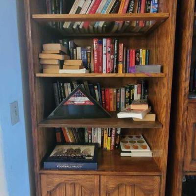 Wooden Bookshelf with Books
Measures approx 31" x 18" x 76"