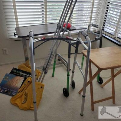 â€¢ A Set of Crutches, 2 Folding Walkers, 1 TV Tray, and More!