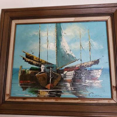 	
Framed Canvas Painting - Signed
Unknow Artist, measures approx 26" x 22"
