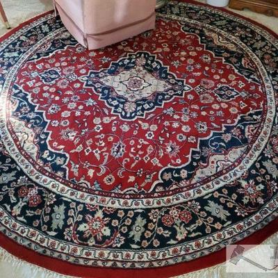 Large Circle Woven Rug approx 100" in diameter