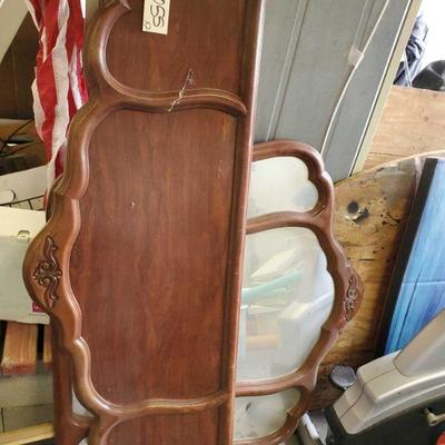 Headboard and Dresser Mirror:  Measures approx 23x60" Mirror Measure approx 44x42"