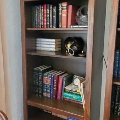 Book Case with Books and Fake Plant
Measures approx 30"x16"x76" Includes Star Hand Made in Greece in 24k Gold Vases,...