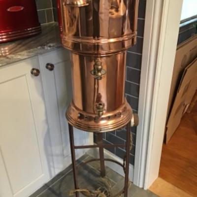Antique copper cafe dispenser maker by S. Blickman of New Jersey 