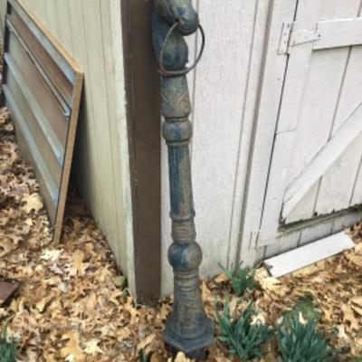 Pair of antique iron horse hitching posts