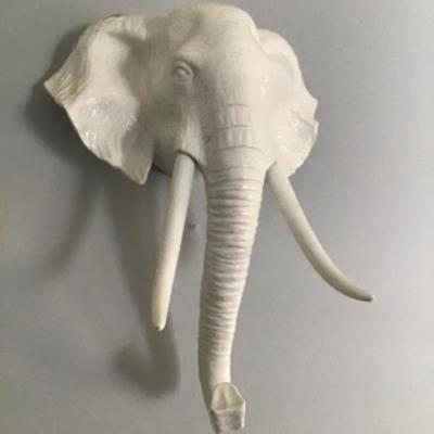 Porcelain elephant wall hanging