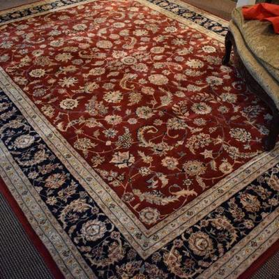 Wool and silk rug, approx. 9' X 12'
