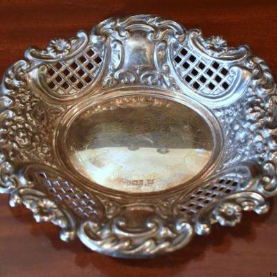 Sterling silver reticulated bowl