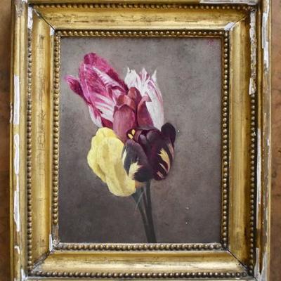 Small painting of tulips