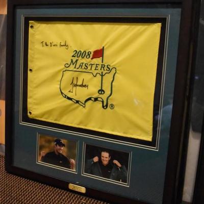 Autographed Trevor Immelman Masters flag