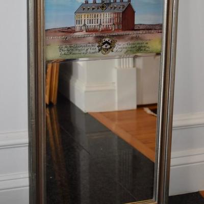 Yale reverse painted mirror