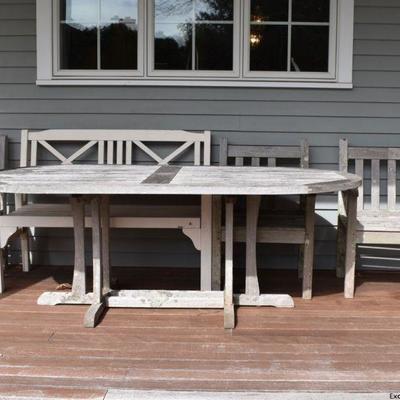 Outdoor teak furniture