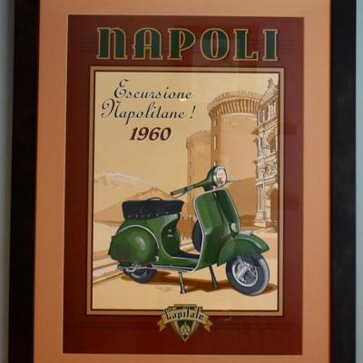 Framed Napoli poster