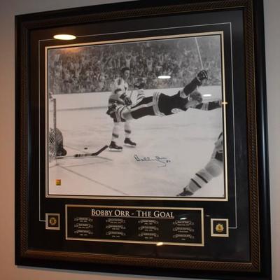 Signed Bobby Orr photograph