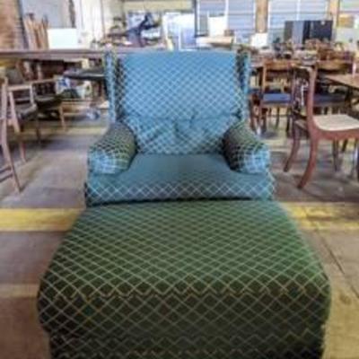 Green Chair And Ottoman