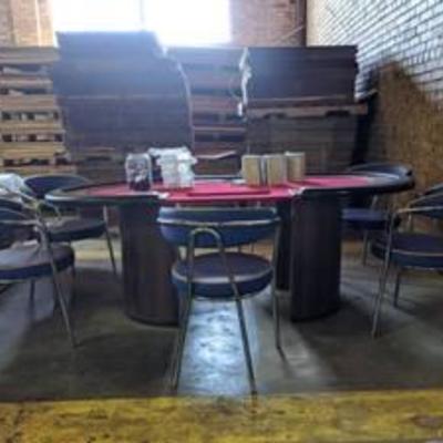 Poker Table With Chairs And Chips