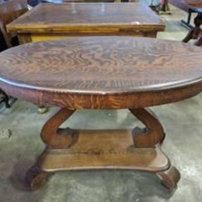 Antique Wooden Oval Table