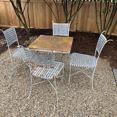 Vintage Metal Table with 4 Chairs $125