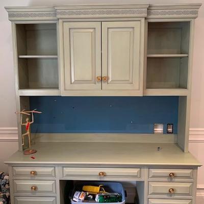 Painted Desk Wall Unit $350.00