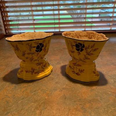 Pair of Italian Ceramic Small Vases $42