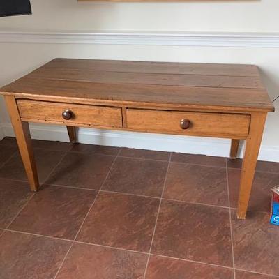 2-Drawer Pine Writing Desk $350