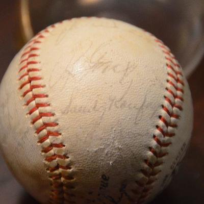 SOLD SOLD SOLD #48 Signed Baseball with possible Sandy Koufax and others. not authenticated! $100