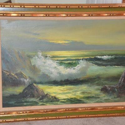 #66 Ocean Oil on Canvas 44''w x31''h $25