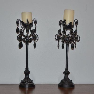 #63 Pair of Candle Holders 20''h $10