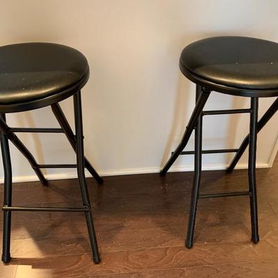 $20-Black Barstools - Set of 2