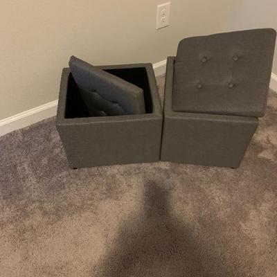 $20- Grey Storage Cubes - Set of 2-  15â€ square each