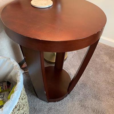 $50-Round Wood Side Table-16 â€œ diameter, 24â€ tall 