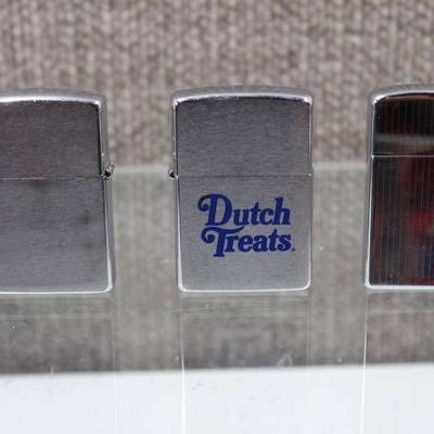 Lot of 3 Vintage Zippo Lighters - WILL SHIP