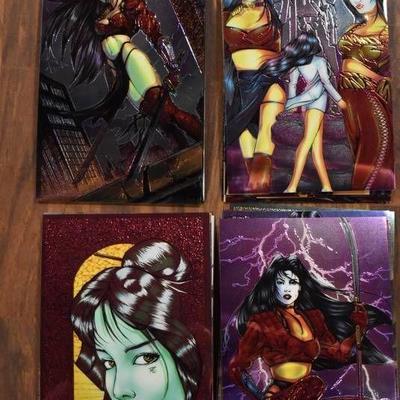 Lot of 30 Vintage Collectible Shi Mega Chromium Comic Cards (1 of 2) - WILL SHIP