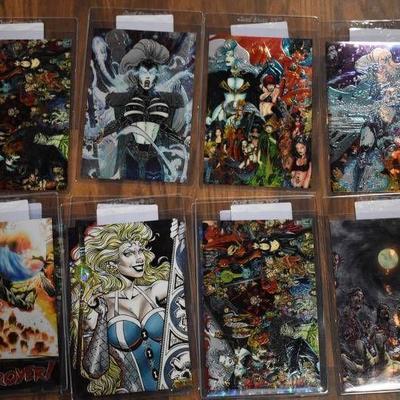 Lot of 11 Chaos! Comics Krome Productions Collectible Large Holographic Comic Cards - WILL SHIP
