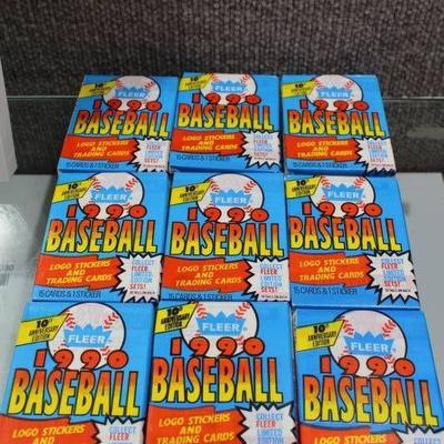Lot of 18 Unopened Baseball Card Packs 1990 Fleer (1 of 4) -WILL SHIP