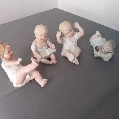Vintage Set of Piano Ceramic Babies