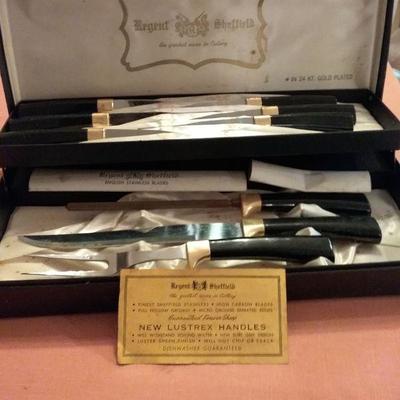 Vintage Regent Sheffield 24 KT Gold Plated Cutlery