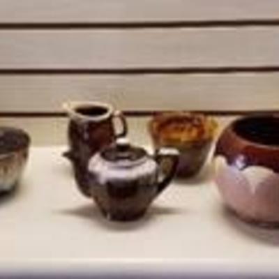 Folk Art Pottery Items ~ Pitcher is McCoy piece