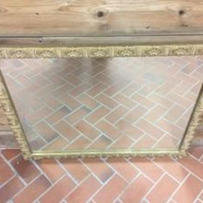 Antique Wall Mirror wGold Gesso Mold Frame