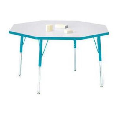 Jonti-Craft 6428JCA005 Berries Octagon Activity Table Top, 48 X 48, GrayTealTeal - TABLE TOP ONLY