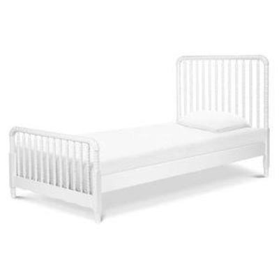 DaVinci Jenny Lind Twin Bed with Wood Spindle Posts, Mattress Support Slats Included, White