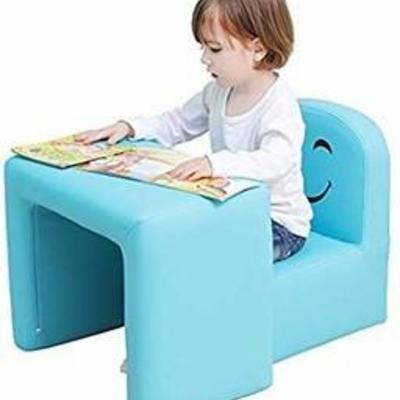 Emall Life Multifunctional 2in1 Children's Armchair Kids Wooden Frame Chair and Table Set CPSC Certified Boyâs and Girlâs Armrest Chair...