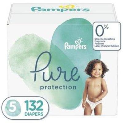 Pampers Pure Disposable Diapers One Month Supply - Size 5 (132ct)