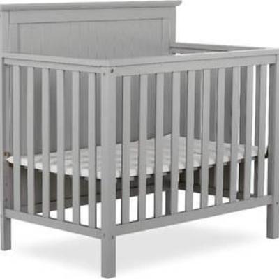 Dream On Me Ava 3-in-1 Convertible Crib in Pebble Grey - DAMAGED
