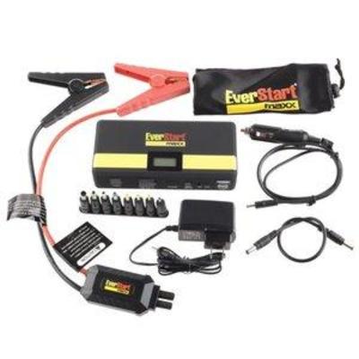 Everstart 600 Amp Lithium Ion Jump Starter Bundle WSurge Protector, USB Ports, and Carrying Case