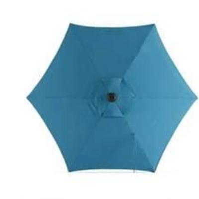 Garden Treasures Teal Market 7.5ft Patio Umbrella Weather Resistant